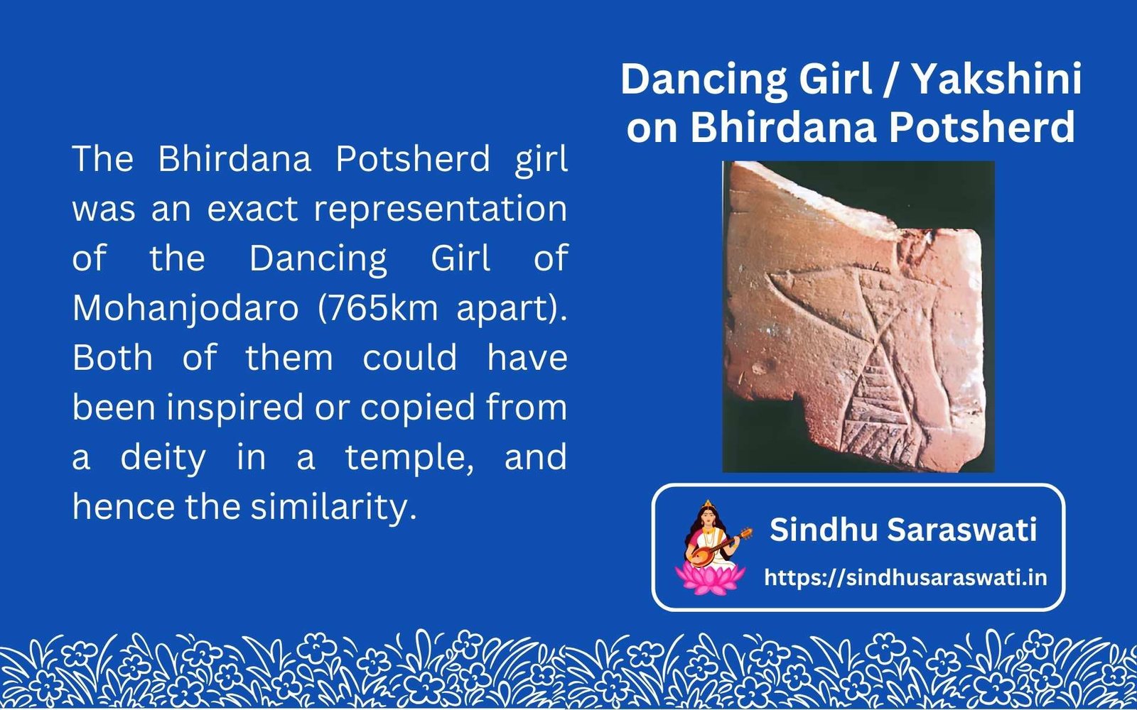 Dancing Girl or Yakshini on Red Potsherd in Bhirdana